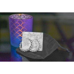 Silver-plated Hoops